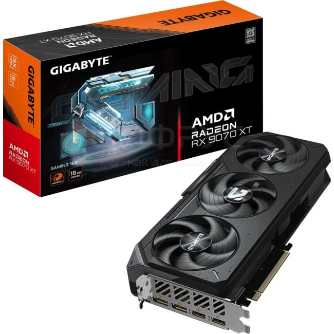 Купить Gigabyte Radeon RX 9070XT GAMING 16Gb GDDR6 (GV