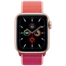 Apple Watch Series 5 GPS 44mm Gold Aluminum Case with Sport Loop Pomegranate