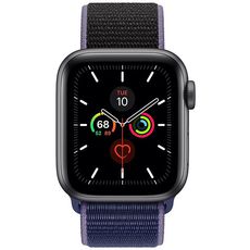 Apple Watch Series 5 GPS 44mm Space Grey Aluminum Case with Sport Loop Midnight Blue