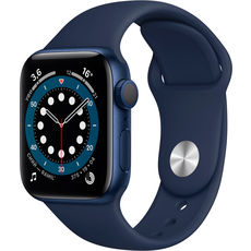 Apple Watch Series 6 GPS 40mm Aluminum Case with Sport Band Blue/Deep Navy (LL) ()