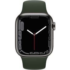 Apple Watch Series 7 41mm Stainless Steel Case with Sport Band Black/Green