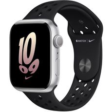 Apple Watch Series 8 45mm Aluminum Case with Nike Sport Band Silver/Black