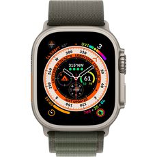 Apple Watch Ultra 49 mm Titanium Case, Alpine Loop Green (Medium, 145-190 mm) Green