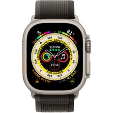 Apple Watch Ultra 49 mm Titanium Case, Trail Black/Grey (Small/Medium, 130-180 mm) Black/Grey