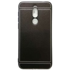 Задняя накладка для Meizu Note 8 черная силикон/кожа