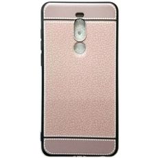 Задняя накладка для Meizu X8 розовая силикон/кожа