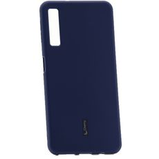 Задняя накладка для Samsung A7 (2018) синяя силикон