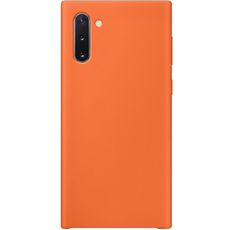 Задняя накладка для Samsung Galaxy Note 10 оранжевая силикон