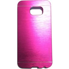 Задняя накладка для Samsung Galaxy S6 розовая металл lux
