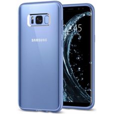 Задняя накладка для Samsung S8 Plus прозрачная с синим Spigen