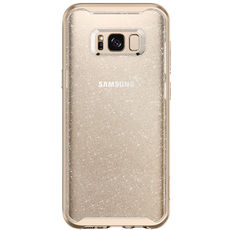 Задняя накладка для Samsung S8 Plus прозрачная с золотом/стразы Spigen