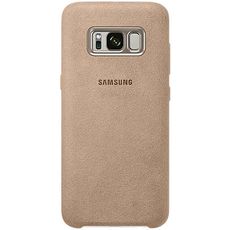 Задняя накладка для Samsung S8 Plus золотая кожаная