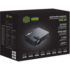 Cactus LCD 1200Lm (1024x600) 350:1 ресурс лампы:30000часов 2xUSB typeA 1xHDMI 1.5кг (CS-PRE.09WT.WVGA) (EAC)