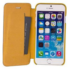 Чехол для Apple iPhone 6 Plus/6S Plus книжка желтая кожа