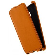 Чехол для Nokia 630 / 635 / 636 откидной оранжевая кожа
