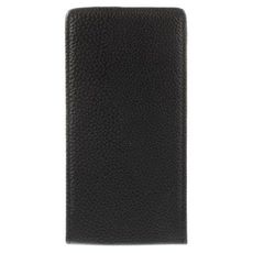 Чехол для Samsung S4 Mini откидной черная кожа