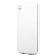 Чехол для Samsung S5 откидной белая кожа