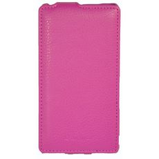 Чехол для Samsung S5 откидной розовая кожа