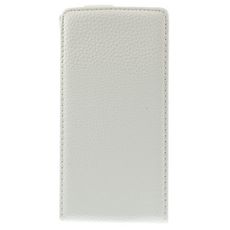 Чехол для Sony Xperia C откидной белая кожа