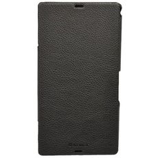 Чехол для Sony Xperia Z2 книжка черная кожа