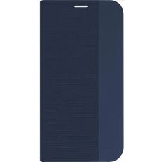 Чехол-книга для iPhone 13 Pro темно синий MESH LEATHER MIX
