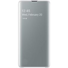 Чехол-книга для Samsung Galaxy S10+ серебристый Clear View