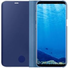 Чехол-книга для Samsung S8 Plus Flip голубой Clear View