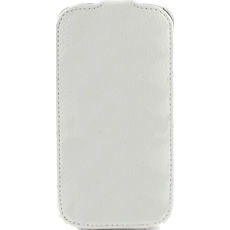 Чехол откидной для Sony Xperia P белая кожа