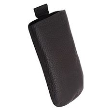 Чехол с лентой для Nokia E55 черная кожа
