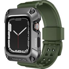 Металлический чехол-бампер для Apple Watch 7 и 8 45/49mm зеленый Nillkin DynaGuard Wristband Case