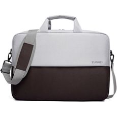 Чехол сумка 15-17" для Macbook/Ноутбука коричневый с белым Zunwei