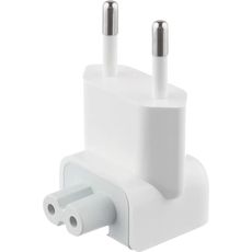 Адаптер-переходник Europlug Евровилка для блоков питания для Apple MacBook/iPad/iPhone, белый