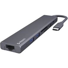 HUB   Deppa USB Type-C 7  1 (73127), HDMI 4K, Type-C Power Delivery, 2xUSB 3.0, RJ45, microSD/SD, 