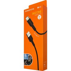 USB кабель Type-C силикон BX30 черный Borofone