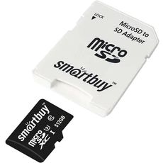4K MicroSD 512gb (90/70 Mb/s) SDXC SmartBuy Pro UHS-I U3 + ADP +адаптерSD