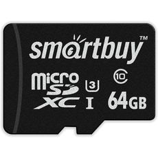 4K MicroSD 64gb (90/70 Mb/s) SDXC SmartBuy Pro UHS-I U3 + ADP +адаптерSD