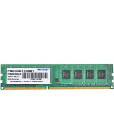 Patriot Memory Signature 4ГБ DDR3 1600МГц DIMM CL11 (PSD34G160081) (РСТ)