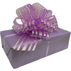 Подарочная упаковка L фиолетовая с тиснением