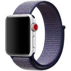 Ремешок для Apple Watch 42/44/45/49mm синий/серый из нейлона липучка