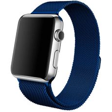 Ремешок для Apple Watch 42/44/45/49mm синий металл миланская петля