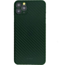 Задняя накладка для iPhone 11 Pro Max зеленая карбон