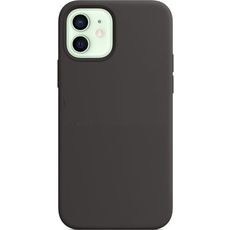 Задняя накладка для iPhone 12/12 Pro (6.1) MagSafe черная Silicone Case Apple