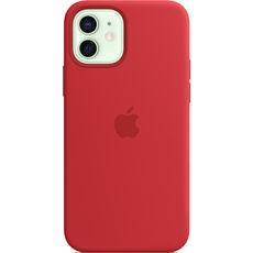 Задняя накладка для iPhone 12/12 Pro (6.1) MagSafe красная Silicone Case Apple