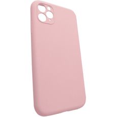 Задняя накладка для iPhone 12/12Pro розовая ободок с закрытой камерой