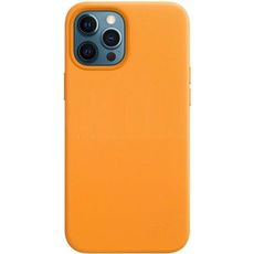 Задняя накладка для iPhone 12 Pro Max MagSafe оранжевая кожа
