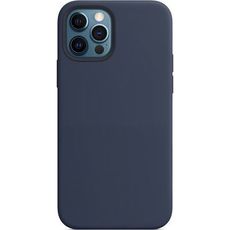 Задняя накладка для iPhone 12 Pro Max MagSafe синяя силикон