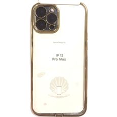 Задняя накладка для iPhone 12 Pro Max золотой ободок силикон с защитой для камеры Задняя накладка для iPhone 12 Pro Max золотой ободок силикон с защитой для камеры