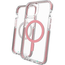 Задняя накладка для iPhone 14 MagSafe прозрачная с розовым Santa Cruz Snap ZAGG