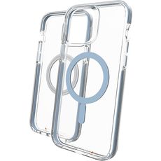 Задняя накладка для iPhone 14 Plus MagSafe прозрачная с голубым Santa Cruz Snap ZAGG