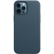 Задняя накладка для iPhone 14 Pro 6.1 MagSafe синяя кожа